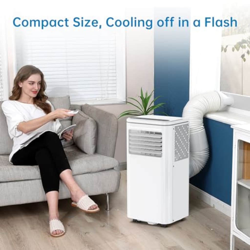 Phrost 10,000 BTUs Portable Air Conditioners Cool Up to 450 Sq.Ft, 3-in-1 Smart Cooling AC Unit with Dehumidifier, Fan, Cools, Portable AC Unit with Remote Control, LED Display, Window Kit