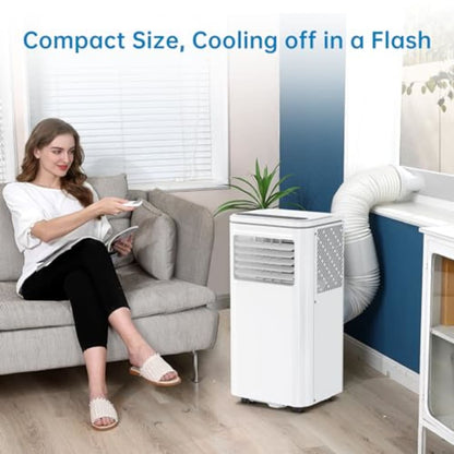 Phrost 10,000 BTUs Portable Air Conditioners Cool Up to 450 Sq.Ft, 3-in-1 Smart Cooling AC Unit with Dehumidifier, Fan, Cools, Portable AC Unit with Remote Control, LED Display, Window Kit