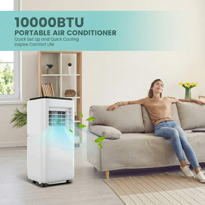 Phrost 10,000 BTUs Portable Air Conditioners Cool Up to 450 Sq.Ft, 3-in-1 Smart Cooling AC Unit with Dehumidifier, Fan, Cools, Portable AC Unit with Remote Control, LED Display, Window Kit