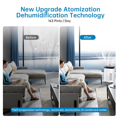 Phrost 10,000 BTUs Portable Air Conditioners Cool Up to 450 Sq.Ft, 3-in-1 Smart Cooling AC Unit with Dehumidifier, Fan, Cools, Portable AC Unit with Remote Control, LED Display, Window Kit