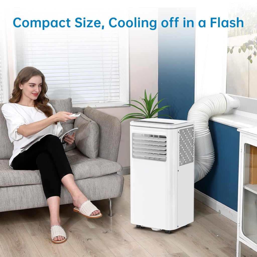Phrost 10,000 BTUs Portable Air Conditioners Cool Up to 450 Sq.Ft, 3-in-1 Smart Cooling AC Unit with Dehumidifier, Fan, Cools, Portable AC Unit with Remote Control, LED Display, Window Kit