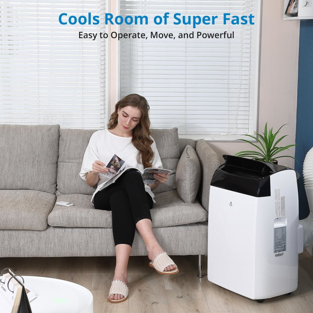 Phrost 10,000 BTUs Portable Air Conditioners Cool Up to 450 Sq.Ft, 3-in-1 Smart Cooling AC Unit with Dehumidifier, Fan, Cools, Portable AC Unit with Remote Control, LED Display, Window Kit