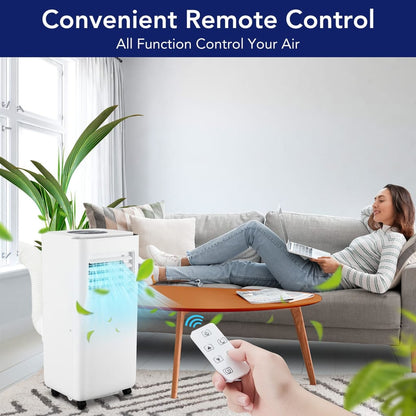 Phrost 10,000 BTUs Portable Air Conditioners Cool Up to 450 Sq.Ft, 3-in-1 Smart Cooling AC Unit with Dehumidifier, Fan, Cools, Portable AC Unit with Remote Control, LED Display, Window Kit