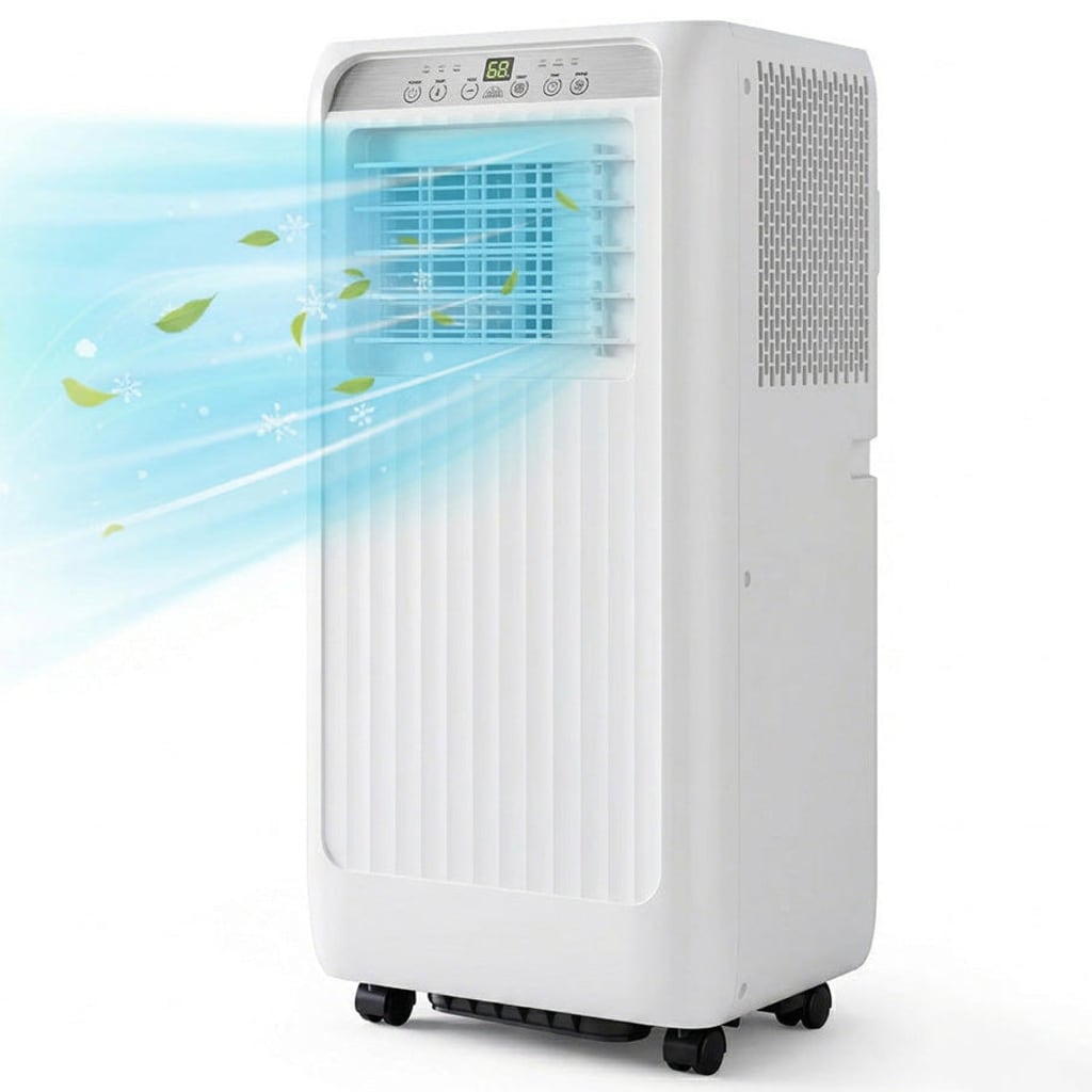 Phrost 10,000 BTUs Portable Air Conditioners Cool Up to 450 Sq.Ft, 3-in-1 Smart Cooling AC Unit with Dehumidifier, Fan, Cools, Portable AC Unit with Remote Control, LED Display, Window Kit