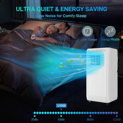 Phrost 10,000 BTUs Portable Air Conditioners Cool Up to 450 Sq.Ft, 3-in-1 Smart Cooling AC Unit with Dehumidifier, Fan, Cools, Portable AC Unit with Remote Control, LED Display, Window Kit